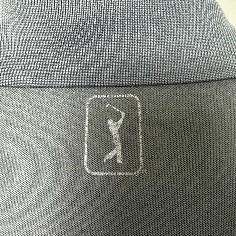PGA‎ Tour Gray with Pink Detail Polo Men's Large